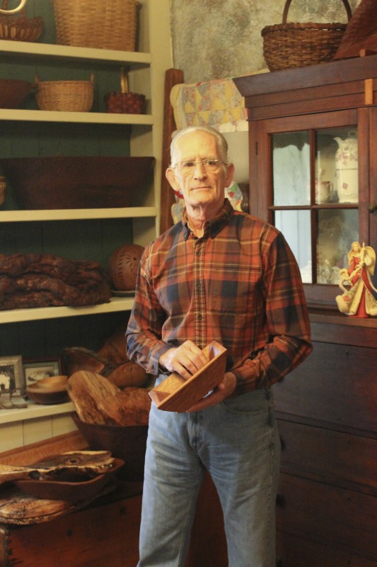 ["Charles Steven Adams is a hand-hewn bowl carver living in Martinsburg, WV. Originally from Nitro, WV, Steve worked as a social worker and took up bowl carving in retirement. He also makes wood furniture and hand-hewn carved sinks. His wife Jan works with him at local craft shows. Adams also teaches bowl carving workshops at his woodshop. http://www.charlesstevenadams.com/index.php."]%