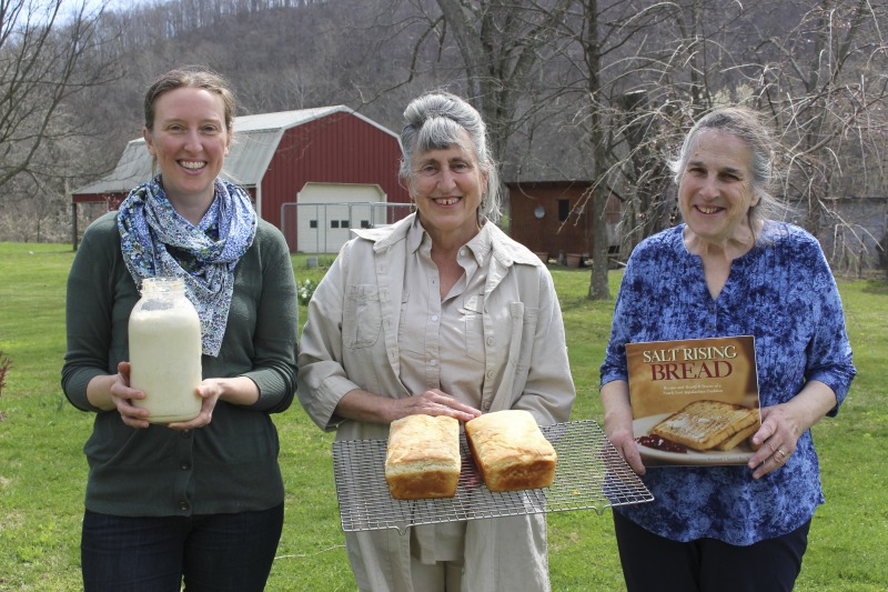 ["Genevieve (Jenny) Bardwell and Susan Ray Brown of Mount Morris, Pennsylvania led an apprenticeship in salt rising bread with Amy Dawson of Lost Creek, West Virginia as part of the 2018 West Virginia Folklife Apprenticeship Program, supported in part by the National Endowment for the Arts. Master salt rising bread baker Genevieve (Jenny) Bardwell holds an A.S. in culinary arts from the Culinary Institute of America, and a B.S. and M.S. in plant pathology from the University of Massachusetts. Jenny is the co-author of Salt Rising Bread: Recipes and Heartfelt Stories of a Nearly Lost Appalachian Tradition and was the co-founder of Rising Creek Bakery in Mount Morris, Pennsylvania, both with Susan Ray Brown. Jenny has engaged in a deep, decades-long study of the unique labor-intensive Appalachian bread, focusing particularly on the scientific process and researching analog breads in other cultures. In 2017, she was awarded a Folk and Traditional Arts Apprenticeship Grant from the Pennsylvania Council of the Arts to lead a salt rising bread apprenticeship with baker Antonio Archer and in 2018, she was awarded an Folklife Apprenticeship Grant from the West Virginia Folklife Program with fellow baker Susan Ray Brown and apprentice Amy Dawson.Master salt rising bread baker Susan Ray Brown grew up in southern West Virginia, and her family roots go back nearly 300 years in her beloved Mountain State. She holds a B.A. in sociology/anthropology from West Virginia University. Susan is the co-author of Salt Rising Bread: Recipes and Heartfelt Stories of a Nearly Lost Appalachian Tradition and was the co-founder of Rising Creek Bakery in Mount Morris, PA, both with Jenny Bardwell. Susan has engaged in a deep, decades-long study of the unique labor-intensive Appalachian bread, recording oral histories, gathering recipes, conducting scientific studies, and constantly experimenting through her own baking. Find more on her website at www.saltrisingbread.net.Amy Dawson is a native of Lost Creek, West Virginia. She holds a B.S. in geology from West Virginia University and a J.D. from the College of Law at West Virginia University. She manages and co-owns Lost Creek Farm with her partner Mike Costello, hosting travelling kitchen/pop-up dinner events around the greater Appalachian region. In 2018, Lost Creek Farm was featured on CNNs Parts Unknown with Anthony Bourdain.See our feature on Bardwell and Browns apprenticeship with Dawson here: https://wvfolklife.org/2018/11/12/2018-master-artists-apprentice-feature-genevieve-bardwell-susan-ray-brown-amy-dawson-salt-rising-bread/"]%