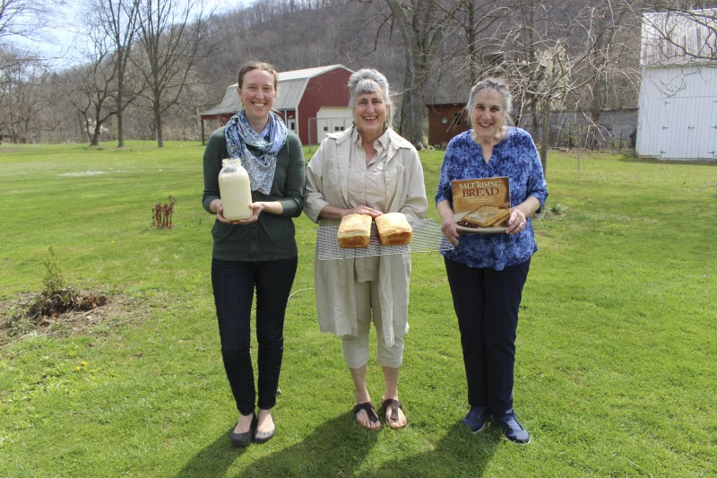 Genevieve (Jenny) Bardwell and Susan Ray Brown of Mount Morris, Pennsylvania led an apprenticeship in salt rising bread with Amy Dawson of Lost Creek, West Virginia as part of the 2018 West Virginia Folklife Apprenticeship Program, supported in part by the National Endowment for the Arts. Master salt rising bread baker Genevieve (Jenny) Bardwell holds an A.S. in culinary arts from the Culinary Institute of America, and a B.S. and M.S. in plant pathology from the University of Massachusetts. Jenny is the co-author of Salt Rising Bread: Recipes and Heartfelt Stories of a Nearly Lost Appalachian Tradition and was the co-founder of Rising Creek Bakery in Mount Morris, Pennsylvania, both with Susan Ray Brown. Jenny has engaged in a deep, decades-long study of the unique labor-intensive Appalachian bread, focusing particularly on the scientific process and researching analog breads in other cultures. In 2017, she was awarded a Folk and Traditional Arts Apprenticeship Grant from the Pennsylvania Council of the Arts to lead a salt rising bread apprenticeship with baker Antonio Archer and in 2018, she was awarded an Folklife Apprenticeship Grant from the West Virginia Folklife Program with fellow baker Susan Ray Brown and apprentice Amy Dawson.Master salt rising bread baker Susan Ray Brown grew up in southern West Virginia, and her family roots go back nearly 300 years in her beloved Mountain State. She holds a B.A. in sociology/anthropology from West Virginia University. Susan is the co-author of Salt Rising Bread: Recipes and Heartfelt Stories of a Nearly Lost Appalachian Tradition and was the co-founder of Rising Creek Bakery in Mount Morris, PA, both with Jenny Bardwell. Susan has engaged in a deep, decades-long study of the unique labor-intensive Appalachian bread, recording oral histories, gathering recipes, conducting scientific studies, and constantly experimenting through her own baking. Find more on her website at www.saltrisingbread.net.Amy Dawson is a native of Lost Creek, West Virginia. She holds a B.S. in geology from West Virginia University and a J.D. from the College of Law at West Virginia University. She manages and co-owns Lost Creek Farm with her partner Mike Costello, hosting travelling kitchen/pop-up dinner events around the greater Appalachian region. In 2018, Lost Creek Farm was featured on CNNs Parts Unknown with Anthony Bourdain.See our feature on Bardwell and Browns apprenticeship with Dawson here: https://wvfolklife.org/2018/11/12/2018-master-artists-apprentice-feature-genevieve-bardwell-susan-ray-brown-amy-dawson-salt-rising-bread/