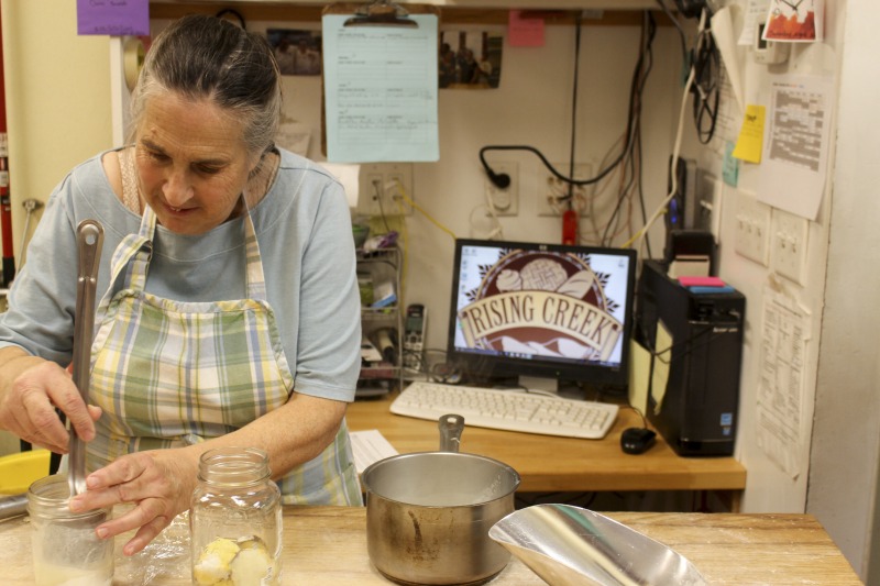 ["Master salt rising bread baker Genevieve (Jenny) Bardwell holds an A.S. in culinary arts from the Culinary Institute of America, and a B.S. and M.S. in plant pathology from the University of Massachusetts. Jenny is the co-author of Salt Rising Bread: Recipes and Heartfelt Stories of a Nearly Lost Appalachian Tradition and was the co-founder of Rising Creek Bakery in Mount Morris, Pennsylvania, both with Susan Ray Brown. Jenny has engaged in a deep, decades-long study of the unique labor-intensive Appalachian bread, focusing particularly on the scientific process and researching analog breads in other cultures. In 2017, she was awarded a Folk and Traditional Arts Apprenticeship Grant from the Pennsylvania Council of the Arts to lead a salt rising bread apprenticeship with baker Antonio Archer and in 2018, she was awarded an Folklife Apprenticeship Grant from the West Virginia Folklife Program with fellow baker Susan Ray Brown and apprentice Amy Dawson.Master salt rising bread baker Susan Ray Brown grew up in southern West Virginia, and her family roots go back nearly 300 years in her beloved Mountain State. She holds a B.A. in sociology/anthropology from West Virginia University. Susan is the co-author of Salt Rising Bread: Recipes and Heartfelt Stories of a Nearly Lost Appalachian Tradition and was the co-founder of Rising Creek Bakery in Mount Morris, PA, both with Jenny Bardwell. Susan has engaged in a deep, decades-long study of the unique labor-intensive Appalachian bread, recording oral histories, gathering recipes, conducting scientific studies, and constantly experimenting through her own baking. Find more on her website at www.saltrisingbread.net."]%