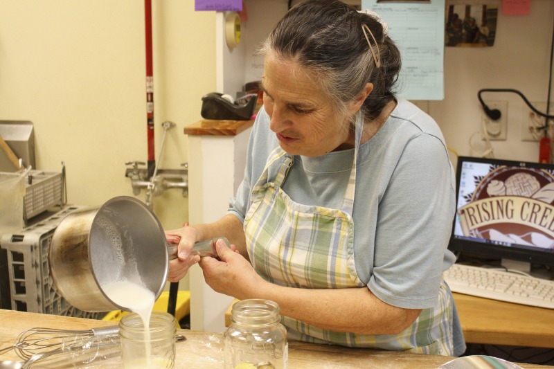 ["Master salt rising bread baker Genevieve (Jenny) Bardwell holds an A.S. in culinary arts from the Culinary Institute of America, and a B.S. and M.S. in plant pathology from the University of Massachusetts. Jenny is the co-author of Salt Rising Bread: Recipes and Heartfelt Stories of a Nearly Lost Appalachian Tradition and was the co-founder of Rising Creek Bakery in Mount Morris, Pennsylvania, both with Susan Ray Brown. Jenny has engaged in a deep, decades-long study of the unique labor-intensive Appalachian bread, focusing particularly on the scientific process and researching analog breads in other cultures. In 2017, she was awarded a Folk and Traditional Arts Apprenticeship Grant from the Pennsylvania Council of the Arts to lead a salt rising bread apprenticeship with baker Antonio Archer and in 2018, she was awarded an Folklife Apprenticeship Grant from the West Virginia Folklife Program with fellow baker Susan Ray Brown and apprentice Amy Dawson.Master salt rising bread baker Susan Ray Brown grew up in southern West Virginia, and her family roots go back nearly 300 years in her beloved Mountain State. She holds a B.A. in sociology/anthropology from West Virginia University. Susan is the co-author of Salt Rising Bread: Recipes and Heartfelt Stories of a Nearly Lost Appalachian Tradition and was the co-founder of Rising Creek Bakery in Mount Morris, PA, both with Jenny Bardwell. Susan has engaged in a deep, decades-long study of the unique labor-intensive Appalachian bread, recording oral histories, gathering recipes, conducting scientific studies, and constantly experimenting through her own baking. Find more on her website at www.saltrisingbread.net."]%