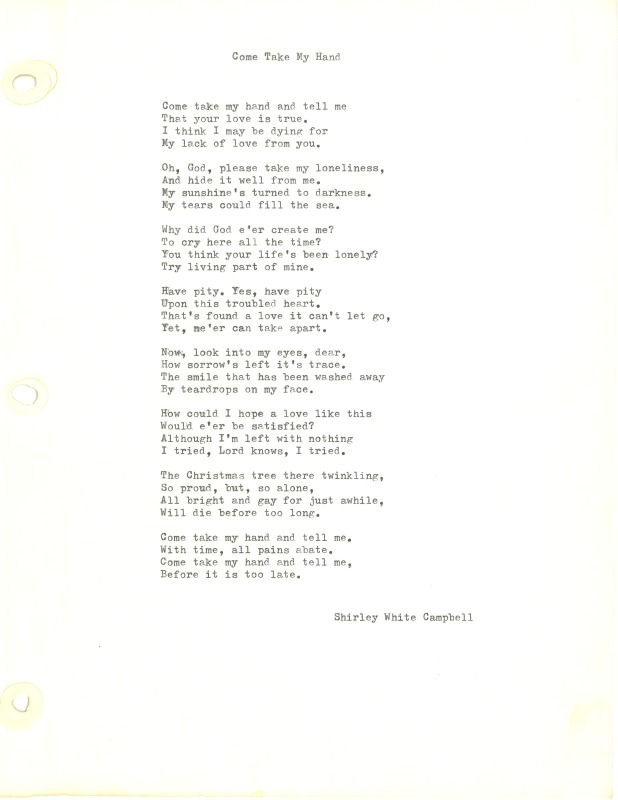 ["Shirley A. Campbell (March 17,1949-January 10, 2021), a native of Pinch, West Virginia and a resident of Charleston, West Virginia, was a lifelong songwriter and poet. Two of her songs were recorded by Grandpa Jones and Ernest Tubb, respectively. Campbell married into the Reed-Campbell family of the bluegrass musician Ola Belle Reed, who was her mentor. Read Campbells obituary:Shirley A. Campbell, 71, of Charleston, WV, passed away suddenly at home, Sunday, January 10, 2021.Born March 17, 1949, in Pinch, WV, she was the daughter of the late Ruby Francis Jarrett and Jack White.She is survived by her two children, daughter Carlie Campbell of Charleston and son Jeremy Campbell of Elkton, MD; and pets.In addition to her parents, she was preceded in death by her beloved dachshunds, Buckwheat and Alfalfa.Shirley studied at Oklahoma University and Marshall University. She was a nurse for 20 years, a dog groomer for 15 years, and a small business owner for approximately 10 years. She was a woman of endless talents, for many of which she received recognition. She was deeply devoted to animal welfare; throughout her life caring for ANY and ALL that she found in need.There will be a symphony of animal calls greeting her at the gates of heaven; and it will be glorious!As per her request, there will be no services. She asks that, in lieu of flowers, please donate to an animal charity in her honor.You may send condolences to the family at: www.barlowbonsall.com.Barlow Bonsall Funeral Home, Charleston, WV, has been entrusted with the arrangements."]%