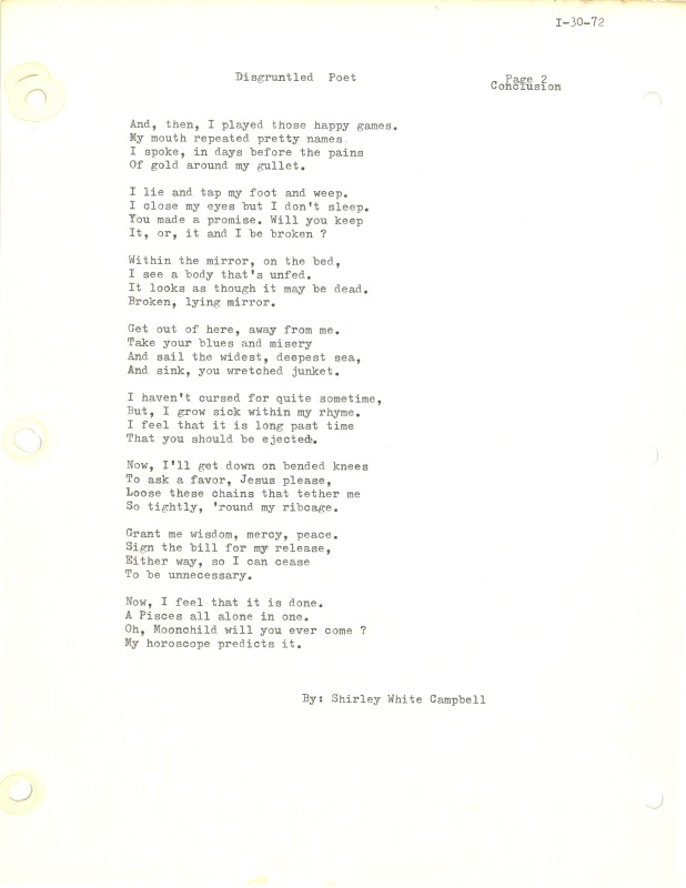 ["Shirley A. Campbell (March 17,1949-January 10, 2021), a native of Pinch, West Virginia and a resident of Charleston, West Virginia, was a lifelong songwriter and poet. Two of her songs were recorded by Grandpa Jones and Ernest Tubb, respectively. Campbell married into the Reed-Campbell family of the bluegrass musician Ola Belle Reed, who was her mentor. Read Campbells obituary:Shirley A. Campbell, 71, of Charleston, WV, passed away suddenly at home, Sunday, January 10, 2021.Born March 17, 1949, in Pinch, WV, she was the daughter of the late Ruby Francis Jarrett and Jack White.She is survived by her two children, daughter Carlie Campbell of Charleston and son Jeremy Campbell of Elkton, MD; and pets.In addition to her parents, she was preceded in death by her beloved dachshunds, Buckwheat and Alfalfa.Shirley studied at Oklahoma University and Marshall University. She was a nurse for 20 years, a dog groomer for 15 years, and a small business owner for approximately 10 years. She was a woman of endless talents, for many of which she received recognition. She was deeply devoted to animal welfare; throughout her life caring for ANY and ALL that she found in need.There will be a symphony of animal calls greeting her at the gates of heaven; and it will be glorious!As per her request, there will be no services. She asks that, in lieu of flowers, please donate to an animal charity in her honor.You may send condolences to the family at: www.barlowbonsall.com.Barlow Bonsall Funeral Home, Charleston, WV, has been entrusted with the arrangements."]%