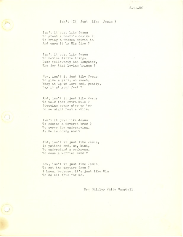 ["Shirley A. Campbell (March 17,1949-January 10, 2021), a native of Pinch, West Virginia and a resident of Charleston, West Virginia, was a lifelong songwriter and poet. Two of her songs were recorded by Grandpa Jones and Ernest Tubb, respectively. Campbell married into the Reed-Campbell family of the bluegrass musician Ola Belle Reed, who was her mentor. Read Campbells obituary:Shirley A. Campbell, 71, of Charleston, WV, passed away suddenly at home, Sunday, January 10, 2021.Born March 17, 1949, in Pinch, WV, she was the daughter of the late Ruby Francis Jarrett and Jack White.She is survived by her two children, daughter Carlie Campbell of Charleston and son Jeremy Campbell of Elkton, MD; and pets.In addition to her parents, she was preceded in death by her beloved dachshunds, Buckwheat and Alfalfa.Shirley studied at Oklahoma University and Marshall University. She was a nurse for 20 years, a dog groomer for 15 years, and a small business owner for approximately 10 years. She was a woman of endless talents, for many of which she received recognition. She was deeply devoted to animal welfare; throughout her life caring for ANY and ALL that she found in need.There will be a symphony of animal calls greeting her at the gates of heaven; and it will be glorious!As per her request, there will be no services. She asks that, in lieu of flowers, please donate to an animal charity in her honor.You may send condolences to the family at: www.barlowbonsall.com.Barlow Bonsall Funeral Home, Charleston, WV, has been entrusted with the arrangements."]%