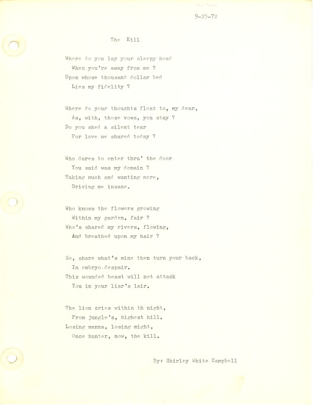 ["Shirley A. Campbell (March 17,1949-January 10, 2021), a native of Pinch, West Virginia and a resident of Charleston, West Virginia, was a lifelong songwriter and poet. Two of her songs were recorded by Grandpa Jones and Ernest Tubb, respectively. Campbell married into the Reed-Campbell family of the bluegrass musician Ola Belle Reed, who was her mentor. Read Campbells obituary:Shirley A. Campbell, 71, of Charleston, WV, passed away suddenly at home, Sunday, January 10, 2021.Born March 17, 1949, in Pinch, WV, she was the daughter of the late Ruby Francis Jarrett and Jack White.She is survived by her two children, daughter Carlie Campbell of Charleston and son Jeremy Campbell of Elkton, MD; and pets.In addition to her parents, she was preceded in death by her beloved dachshunds, Buckwheat and Alfalfa.Shirley studied at Oklahoma University and Marshall University. She was a nurse for 20 years, a dog groomer for 15 years, and a small business owner for approximately 10 years. She was a woman of endless talents, for many of which she received recognition. She was deeply devoted to animal welfare; throughout her life caring for ANY and ALL that she found in need.There will be a symphony of animal calls greeting her at the gates of heaven; and it will be glorious!As per her request, there will be no services. She asks that, in lieu of flowers, please donate to an animal charity in her honor.You may send condolences to the family at: www.barlowbonsall.com.Barlow Bonsall Funeral Home, Charleston, WV, has been entrusted with the arrangements."]%