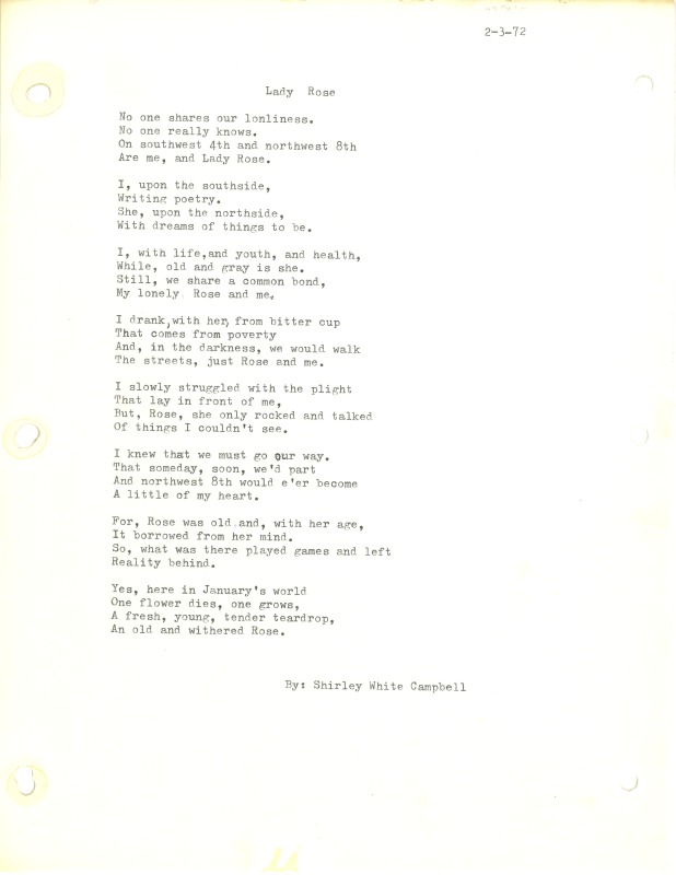 ["Shirley A. Campbell (March 17,1949-January 10, 2021), a native of Pinch, West Virginia and a resident of Charleston, West Virginia, was a lifelong songwriter and poet. Two of her songs were recorded by Grandpa Jones and Ernest Tubb, respectively. Campbell married into the Reed-Campbell family of the bluegrass musician Ola Belle Reed, who was her mentor. Read Campbells obituary:Shirley A. Campbell, 71, of Charleston, WV, passed away suddenly at home, Sunday, January 10, 2021.Born March 17, 1949, in Pinch, WV, she was the daughter of the late Ruby Francis Jarrett and Jack White.She is survived by her two children, daughter Carlie Campbell of Charleston and son Jeremy Campbell of Elkton, MD; and pets.In addition to her parents, she was preceded in death by her beloved dachshunds, Buckwheat and Alfalfa.Shirley studied at Oklahoma University and Marshall University. She was a nurse for 20 years, a dog groomer for 15 years, and a small business owner for approximately 10 years. She was a woman of endless talents, for many of which she received recognition. She was deeply devoted to animal welfare; throughout her life caring for ANY and ALL that she found in need.There will be a symphony of animal calls greeting her at the gates of heaven; and it will be glorious!As per her request, there will be no services. She asks that, in lieu of flowers, please donate to an animal charity in her honor.You may send condolences to the family at: www.barlowbonsall.com.Barlow Bonsall Funeral Home, Charleston, WV, has been entrusted with the arrangements."]%