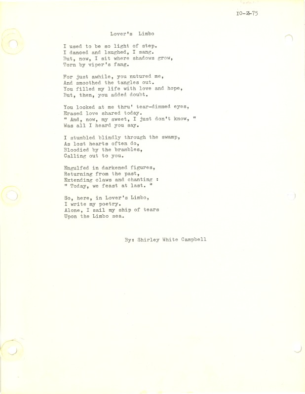 ["Shirley A. Campbell (March 17,1949-January 10, 2021), a native of Pinch, West Virginia and a resident of Charleston, West Virginia, was a lifelong songwriter and poet. Two of her songs were recorded by Grandpa Jones and Ernest Tubb, respectively. Campbell married into the Reed-Campbell family of the bluegrass musician Ola Belle Reed, who was her mentor. Read Campbells obituary:Shirley A. Campbell, 71, of Charleston, WV, passed away suddenly at home, Sunday, January 10, 2021.Born March 17, 1949, in Pinch, WV, she was the daughter of the late Ruby Francis Jarrett and Jack White.She is survived by her two children, daughter Carlie Campbell of Charleston and son Jeremy Campbell of Elkton, MD; and pets.In addition to her parents, she was preceded in death by her beloved dachshunds, Buckwheat and Alfalfa.Shirley studied at Oklahoma University and Marshall University. She was a nurse for 20 years, a dog groomer for 15 years, and a small business owner for approximately 10 years. She was a woman of endless talents, for many of which she received recognition. She was deeply devoted to animal welfare; throughout her life caring for ANY and ALL that she found in need.There will be a symphony of animal calls greeting her at the gates of heaven; and it will be glorious!As per her request, there will be no services. She asks that, in lieu of flowers, please donate to an animal charity in her honor.You may send condolences to the family at: www.barlowbonsall.com.Barlow Bonsall Funeral Home, Charleston, WV, has been entrusted with the arrangements."]%