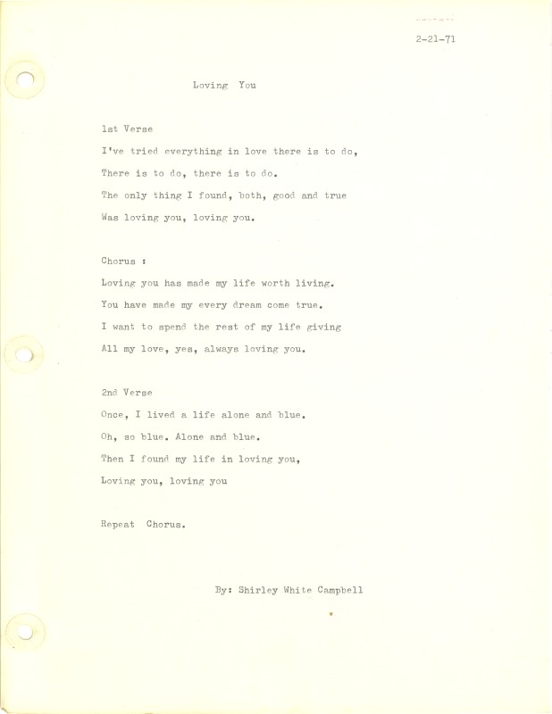 ["Shirley A. Campbell (March 17,1949-January 10, 2021), a native of Pinch, West Virginia and a resident of Charleston, West Virginia, was a lifelong songwriter and poet. Two of her songs were recorded by Grandpa Jones and Ernest Tubb, respectively. Campbell married into the Reed-Campbell family of the bluegrass musician Ola Belle Reed, who was her mentor. Read Campbells obituary:Shirley A. Campbell, 71, of Charleston, WV, passed away suddenly at home, Sunday, January 10, 2021.Born March 17, 1949, in Pinch, WV, she was the daughter of the late Ruby Francis Jarrett and Jack White.She is survived by her two children, daughter Carlie Campbell of Charleston and son Jeremy Campbell of Elkton, MD; and pets.In addition to her parents, she was preceded in death by her beloved dachshunds, Buckwheat and Alfalfa.Shirley studied at Oklahoma University and Marshall University. She was a nurse for 20 years, a dog groomer for 15 years, and a small business owner for approximately 10 years. She was a woman of endless talents, for many of which she received recognition. She was deeply devoted to animal welfare; throughout her life caring for ANY and ALL that she found in need.There will be a symphony of animal calls greeting her at the gates of heaven; and it will be glorious!As per her request, there will be no services. She asks that, in lieu of flowers, please donate to an animal charity in her honor.You may send condolences to the family at: www.barlowbonsall.com.Barlow Bonsall Funeral Home, Charleston, WV, has been entrusted with the arrangements."]%