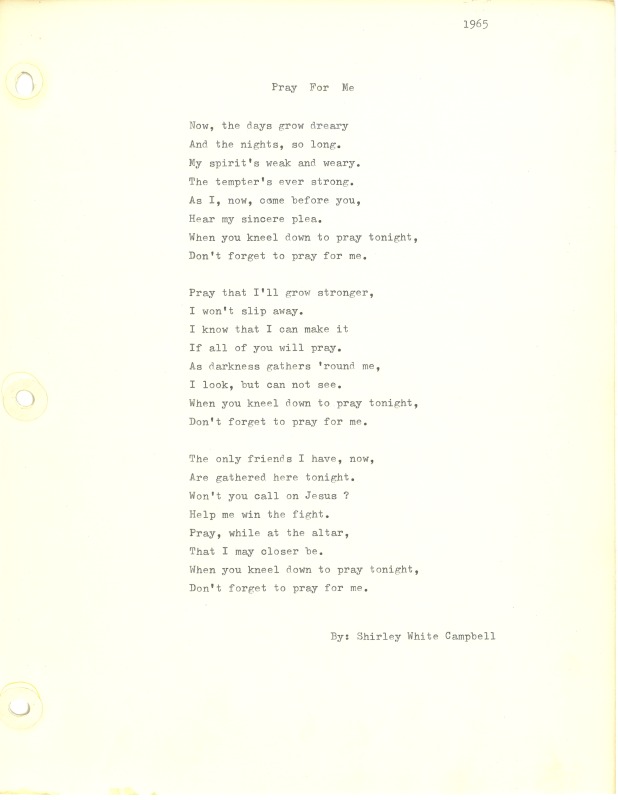 ["Shirley A. Campbell (March 17,1949-January 10, 2021), a native of Pinch, West Virginia and a resident of Charleston, West Virginia, was a lifelong songwriter and poet. Two of her songs were recorded by Grandpa Jones and Ernest Tubb, respectively. Campbell married into the Reed-Campbell family of the bluegrass musician Ola Belle Reed, who was her mentor. Read Campbells obituary:Shirley A. Campbell, 71, of Charleston, WV, passed away suddenly at home, Sunday, January 10, 2021.Born March 17, 1949, in Pinch, WV, she was the daughter of the late Ruby Francis Jarrett and Jack White.She is survived by her two children, daughter Carlie Campbell of Charleston and son Jeremy Campbell of Elkton, MD; and pets.In addition to her parents, she was preceded in death by her beloved dachshunds, Buckwheat and Alfalfa.Shirley studied at Oklahoma University and Marshall University. She was a nurse for 20 years, a dog groomer for 15 years, and a small business owner for approximately 10 years. She was a woman of endless talents, for many of which she received recognition. She was deeply devoted to animal welfare; throughout her life caring for ANY and ALL that she found in need.There will be a symphony of animal calls greeting her at the gates of heaven; and it will be glorious!As per her request, there will be no services. She asks that, in lieu of flowers, please donate to an animal charity in her honor.You may send condolences to the family at: www.barlowbonsall.com.Barlow Bonsall Funeral Home, Charleston, WV, has been entrusted with the arrangements."]%