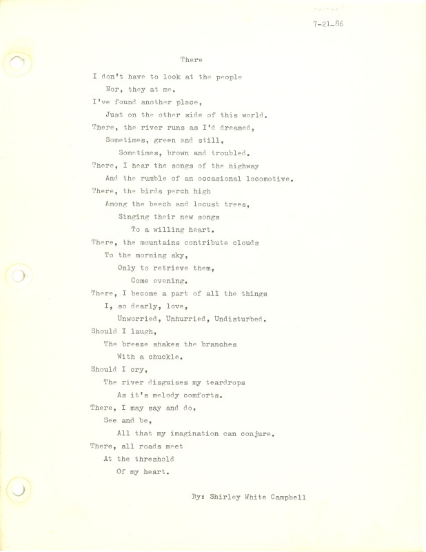 ["Shirley A. Campbell (March 17,1949-January 10, 2021), a native of Pinch, West Virginia and a resident of Charleston, West Virginia, was a lifelong songwriter and poet. Two of her songs were recorded by Grandpa Jones and Ernest Tubb, respectively. Campbell married into the Reed-Campbell family of the bluegrass musician Ola Belle Reed, who was her mentor. Read Campbells obituary:Shirley A. Campbell, 71, of Charleston, WV, passed away suddenly at home, Sunday, January 10, 2021.Born March 17, 1949, in Pinch, WV, she was the daughter of the late Ruby Francis Jarrett and Jack White.She is survived by her two children, daughter Carlie Campbell of Charleston and son Jeremy Campbell of Elkton, MD; and pets.In addition to her parents, she was preceded in death by her beloved dachshunds, Buckwheat and Alfalfa.Shirley studied at Oklahoma University and Marshall University. She was a nurse for 20 years, a dog groomer for 15 years, and a small business owner for approximately 10 years. She was a woman of endless talents, for many of which she received recognition. She was deeply devoted to animal welfare; throughout her life caring for ANY and ALL that she found in need.There will be a symphony of animal calls greeting her at the gates of heaven; and it will be glorious!As per her request, there will be no services. She asks that, in lieu of flowers, please donate to an animal charity in her honor.You may send condolences to the family at: www.barlowbonsall.com.Barlow Bonsall Funeral Home, Charleston, WV, has been entrusted with the arrangements."]%