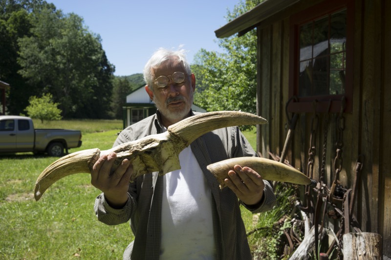 ["Jim Costa, 67 (as of 2016), is a native of Summers County, and an accomplished traditional musician and storyteller. He is also an avid collector and expert of 18th and 19th century farm tools and objects of rural life, including Hammons family fiddles, spinning wheels, cast iron cookware, and blacksmith tools. Costa has been building this collection throughout his life, and he restores many of the old tools and instruments himself. In addition to his public presentations on music and material culture, Costa appeared in the 1987 John Sayles film Matewan.In the summer of 2016, University of North Carolina folklore graduate student Zoe van Buren spent two months with Costa, conducting oral histories and documenting his extensive collection. Read more about van Burens work here: https://wvfolklife.org/2016/09/06/thats-a-grand-story-to-tell-documenting-jim-costas-collection/Zoe van Buren's website:https://zoevanburen.wordpress.com"]%