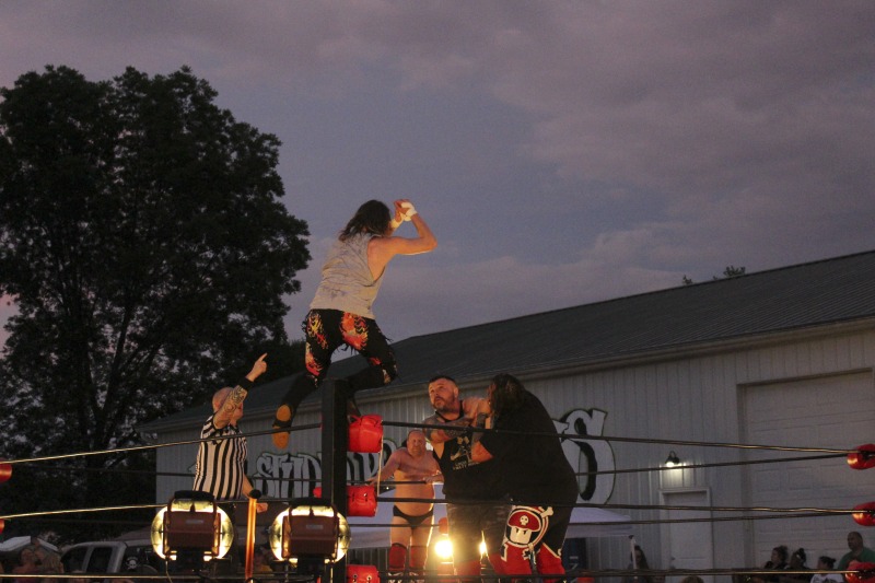 ["All Star Wrestling (ASW) is an independent wrestling promotion out of Madison, West Virginia, owned and operated by Gary Damron. Wrestlers on ASWs regular card include Rocky Rage (Rocky Hardin), Huffmanly (Kasey Huffman), and Shane Storm. On July 18, 2020, during the COVID-19 pandemic, Damron held ASWs first Drive-In Wrestling event at Lees Dance Studio in Winfield, WV. Fans circled the ring with their cars and sat in and on their cars and in bleachers to watch the matches."]%