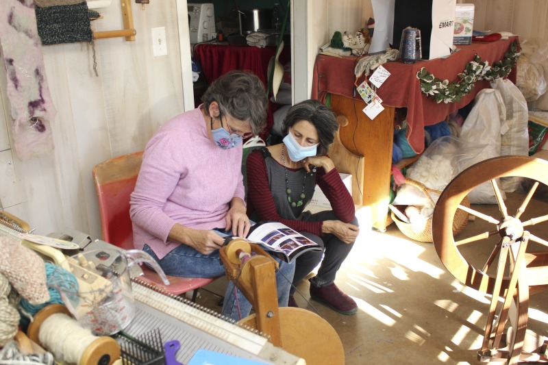 ["Kathy Evans (b. July 8, 1962, Morgantown, WV) of Bruceton Mills and Margaret Bruning of Elkins are participants in the 2020-2021 West Virginia Folklife Apprenticeship Program, in an apprenticeship titled, Sheep to Shawl: The Art of Raising Sheep and Creating Fiber Arts. Evans is a fifth-generation farmer and co-owner with her husband Reid of Evans Knob Farm in Preston County where she cultivates Certified Naturally Grown vegetables and raises sheep and poultry. She teaches and exhibits her fiber arts both in West Virginia and across the country and has been featured in Modern Farmer and Morgantown Magazine. Bruning grew up on a goat farm in upstate New York and has been a lifelong fiber artist. She and her husband David raise sheep at their homestead in Randolph County.Read a profile of Evans and Bruning on the West Virginia Folklife blog:https://wvfolklife.org/2020/11/04/2020-folklife-apprenticeship-feature-kathy-evans-margaret-bruning-sheep-to-shawl/Evans Knob Farm website: https://www.evansknobfarm.com/Poe Run Craft and Provisions: http://www.poerun.org/"]%