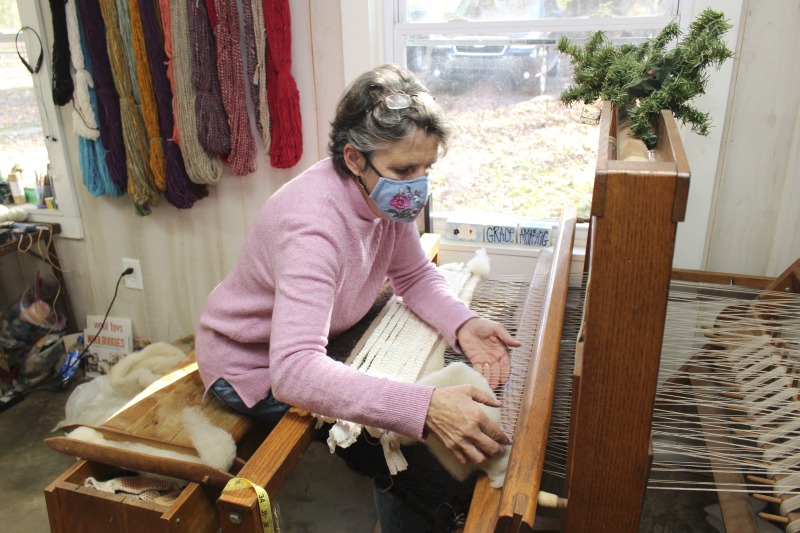 ["Kathy Evans (b. July 8, 1962, Morgantown, WV) of Bruceton Mills and Margaret Bruning of Elkins are participants in the 2020-2021 West Virginia Folklife Apprenticeship Program, in an apprenticeship titled, Sheep to Shawl: The Art of Raising Sheep and Creating Fiber Arts. Evans is a fifth-generation farmer and co-owner with her husband Reid of Evans Knob Farm in Preston County where she cultivates Certified Naturally Grown vegetables and raises sheep and poultry. She teaches and exhibits her fiber arts both in West Virginia and across the country and has been featured in Modern Farmer and Morgantown Magazine. Bruning grew up on a goat farm in upstate New York and has been a lifelong fiber artist. She and her husband David raise sheep at their homestead in Randolph County.Read a profile of Evans and Bruning on the West Virginia Folklife blog:https://wvfolklife.org/2020/11/04/2020-folklife-apprenticeship-feature-kathy-evans-margaret-bruning-sheep-to-shawl/Evans Knob Farm website: https://www.evansknobfarm.com/Poe Run Craft and Provisions: http://www.poerun.org/"]%