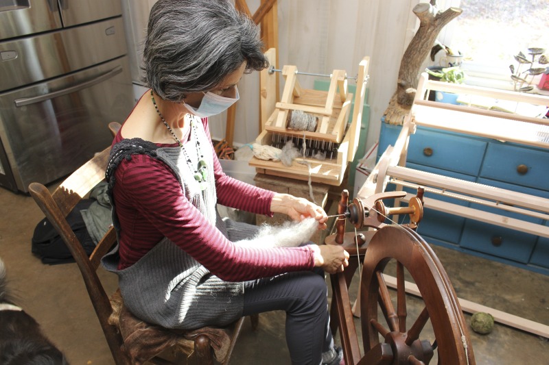 ["Kathy Evans (b. July 8, 1962, Morgantown, WV) of Bruceton Mills and Margaret Bruning of Elkins are participants in the 2020-2021 West Virginia Folklife Apprenticeship Program, in an apprenticeship titled, Sheep to Shawl: The Art of Raising Sheep and Creating Fiber Arts. Evans is a fifth-generation farmer and co-owner with her husband Reid of Evans Knob Farm in Preston County where she cultivates Certified Naturally Grown vegetables and raises sheep and poultry. She teaches and exhibits her fiber arts both in West Virginia and across the country and has been featured in Modern Farmer and Morgantown Magazine. Bruning grew up on a goat farm in upstate New York and has been a lifelong fiber artist. She and her husband David raise sheep at their homestead in Randolph County.Read a profile of Evans and Bruning on the West Virginia Folklife blog:https://wvfolklife.org/2020/11/04/2020-folklife-apprenticeship-feature-kathy-evans-margaret-bruning-sheep-to-shawl/Evans Knob Farm website: https://www.evansknobfarm.com/Poe Run Craft and Provisions: http://www.poerun.org/"]%