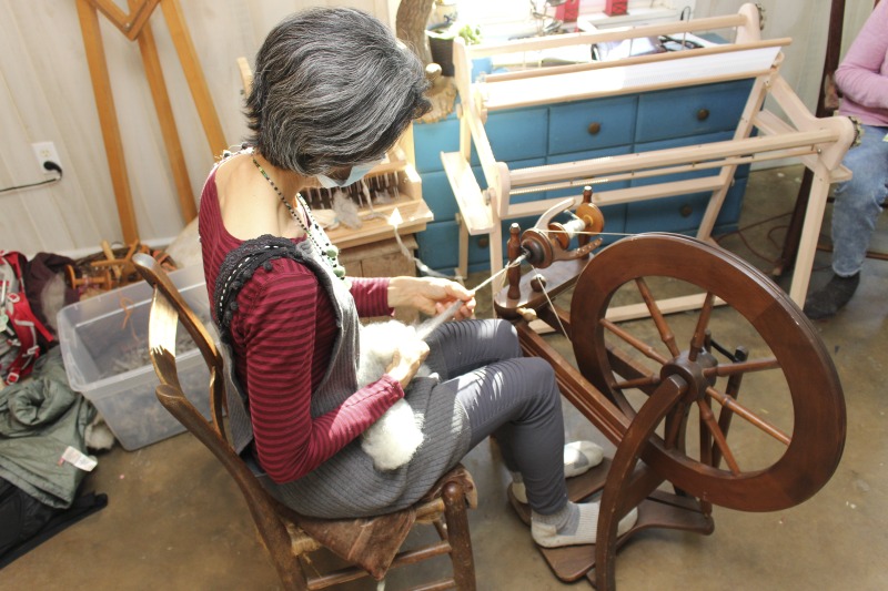 ["Kathy Evans (b. July 8, 1962, Morgantown, WV) of Bruceton Mills and Margaret Bruning of Elkins are participants in the 2020-2021 West Virginia Folklife Apprenticeship Program, in an apprenticeship titled, Sheep to Shawl: The Art of Raising Sheep and Creating Fiber Arts. Evans is a fifth-generation farmer and co-owner with her husband Reid of Evans Knob Farm in Preston County where she cultivates Certified Naturally Grown vegetables and raises sheep and poultry. She teaches and exhibits her fiber arts both in West Virginia and across the country and has been featured in Modern Farmer and Morgantown Magazine. Bruning grew up on a goat farm in upstate New York and has been a lifelong fiber artist. She and her husband David raise sheep at their homestead in Randolph County.Read a profile of Evans and Bruning on the West Virginia Folklife blog:https://wvfolklife.org/2020/11/04/2020-folklife-apprenticeship-feature-kathy-evans-margaret-bruning-sheep-to-shawl/Evans Knob Farm website: https://www.evansknobfarm.com/Poe Run Craft and Provisions: http://www.poerun.org/"]%