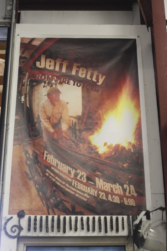 ["Jeff Fetty (b. December 15, 1953, Spencer, WV) has been an artist and blacksmith for over 40 years. He lives and operates his forge in the Chestnut Ridge artist colony in his hometown of Spencer, West Virginia.Learn more via e-WV: https://www.wvencyclopedia.org/print/Article/2381And on Fettys website: http://www.jefffetty.com/"]%