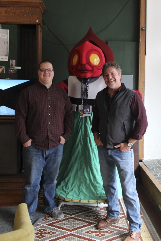 The Flatwoods Monster Museum, which also serves as the Braxton County Visitors Center, is located in downtown Sutton in Braxton County, West Virginia. The Museum displays ephemera, folk art, videos, and souvenirs related to the legend of the Flatwoods Monster, which was first sighted in Flatwoods, West Virginia on September 12, 1952 by Kathleen May, Eugene Lemon, Teddy May, Ronald Shaver, Neal Nunley, Teddy Neal, and Tommy Hyer. West Virginia Humanities Council Executive Director Eric Waggoner and State Folklorist Emily Hilliard visited the museum and met with Andrew Smith, Executive Director of the Braxton County CVB and Flatwoods Monster Museum, on January 30, 2020.Visit the Flatwoods Museum website here: https://braxtonwv.org/the-flatwoods-monster/visit-the-museum/For more on the legend of the Flatwoods Monster, visit e-WV: https://www.wvencyclopedia.org/articles/2192