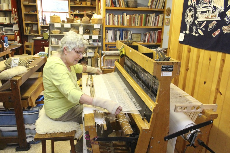 Sarah Fletcher (b. Canaan Valley) is a weaver, retired nurse, and the owner of Bens Old Loom Barn in Davis, WV. She is the daughter of Barbara Dorothy Thompson, a weaver and National Heritage Fellow who learned to weave at the Arthurdale Homestead. Learn more about Bens Old Loom Barn: https://www.facebook.com/bensoldloombarn/