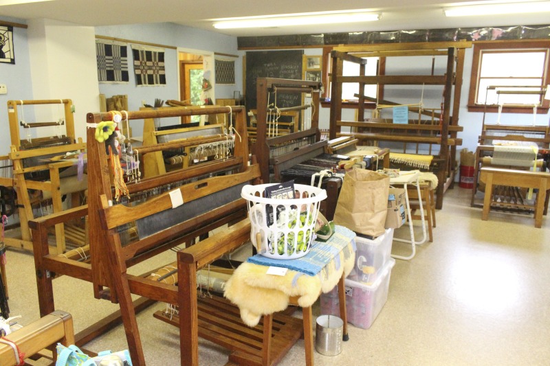 ["Sarah Fletcher (b. Canaan Valley) is a weaver, retired nurse, and the owner of Bens Old Loom Barn in Davis, WV. She is the daughter of Barbara Dorothy Thompson, a weaver and National Heritage Fellow who learned to weave at the Arthurdale Homestead. Learn more about Bens Old Loom Barn: https://www.facebook.com/bensoldloombarn/"]%