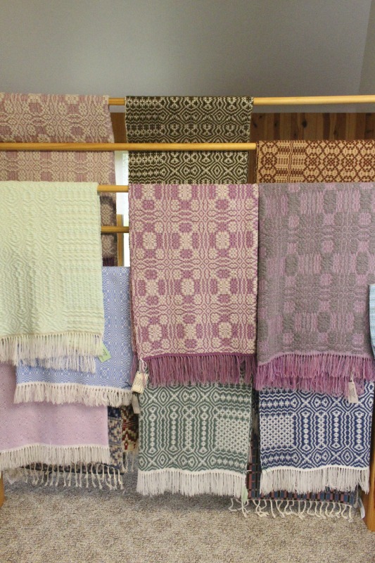 ["Sarah Fletcher (b. Canaan Valley) is a weaver, retired nurse, and the owner of Bens Old Loom Barn in Davis, WV. She is the daughter of Barbara Dorothy Thompson, a weaver and National Heritage Fellow who learned to weave at the Arthurdale Homestead. Learn more about Bens Old Loom Barn: https://www.facebook.com/bensoldloombarn/"]%