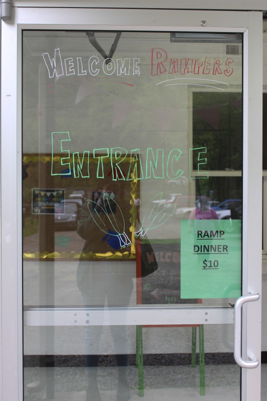 The H.E. White Elementary PTO has been hosting a Ramp Dinner fundraiser for 55 years. Dinner fare includes ham, ramps, fried potatoes, pinto beans or white beans, green beans, corn bread or rolls, sassafras tea, and dessert. The meal cost $10.