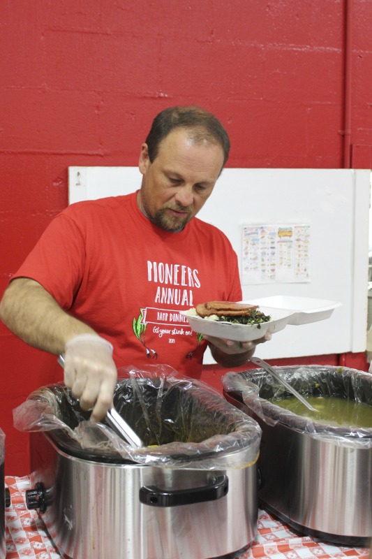 The H.E. White Elementary PTO has been hosting a Ramp Dinner fundraiser for 55 years. Dinner fare includes ham, ramps, fried potatoes, pinto beans or white beans, green beans, corn bread or rolls, sassafras tea, and dessert. The meal cost $10.