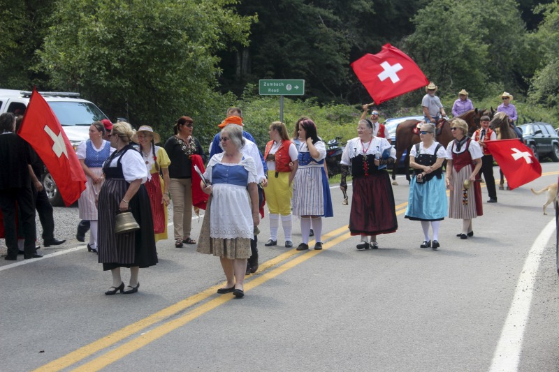 ["The Helvetia Community Fair, located in the Swiss community of Helvetia in Randolph County, is one of the oldest agricultural fairs in West Virginia. Activities include a parade in Swiss costume, alphorn music, Swiss folk dancing and singing, fahnenschwingen (flag twirling), a crafts, food, and canning exhibition, field events, an archery shoot, and more.Learn more in Emily Hilliard's Bitter Southerner piece on Helvetia's seasonal celebrations, including the Community Fair: https://bittersoutherner.com/my-year-in-helvetia-west-virginiaAnd in the Helvetia Foodways Oral History Project conducted by the West Virginia Folklife Program in partnership with the Southern Foodways Alliance: https://www.southernfoodways.org/oral-history/helvetia-west-virginia/"]%