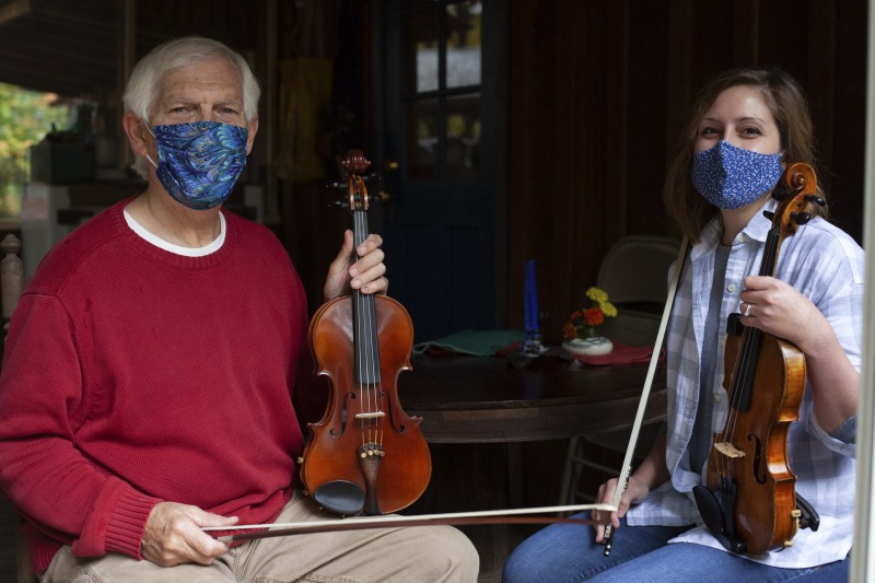 ["Joe Herrman (master artist, b. 1949)  of Paw Paw in Hampshire County and Dakota Karper (apprentice, b. 1992) of Capon Bridge are participants in the 2020-2021 West Virginia Folklife Apprenticeship Program, studying old-time fiddle. Herrmann is a founding member of the Critton Hollow String Band and has taught old-time fiddle to many private students and at the Augusta Heritage Center. Dakota Karper, a Hampshire County native, has been playing old-time fiddle for 20 years and runs The Cat and the Fiddle Music School. Herrmann and Karper apprenticed together previously in 2004 (when Karper was 11) through Augusta Heritage Centers former Apprenticeship Program.See the West Virginia Folklife Program feature on Herrmann and Karper: https://wvfolklife.org/2020/12/03/2020-folklife-apprenticeship-feature-joe-herrmann-dakota-karper-old-time-fiddle/"]%