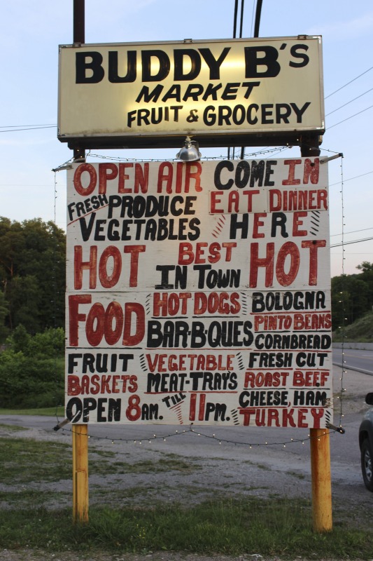 ["Buddy B's is a market and deli serving hot dogs, located at 6083 Sissonville Dr. in Sissonville, WV.This is part of a collection of materials documenting West Virginia hot dogs and hot dog joints. For more, see the West Virginia hot dog blog: http://wvhotdogblog.blogspot.com/ and Emily Hilliard's piece, \"Slaw Abiding Citizens: A Quest for the West Virginia Hot Dog\" published in the Southern Foodways Alliance's journal Gravy. https://www.southernfoodways.org/slaw-abiding-citizens-a-quest-for-the-west-virginia-hot-dog/"]%