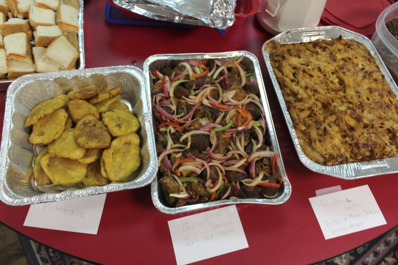 ["On February 25, 2020, Amy Loughs (b. 1975, Murray, Kentucky) Hardy County ESOL class in Moorefield hosted an Ethiopian/Eritrean coffee ceremony and potluck. Students, who are of Haitian, Burmese, Eritrean, Ethiopian, and Puerto Rican dissent brought in food dishes from their respective cultural traditions, to share with the class and state folklorist Emily Hilliard. The majority of the ESOL students work at Pilgrims Pride chicken plant in Moorefield. Dishes students brought to class include Mohinga, a Burmese soup with chili; a Burmese tea leaf salad; and Yuzana, a Burmese pickled tea; Ethiopian Doro Wat; Puerto Rican bread pudding; Haitian fried pork with gratin; and Himbasha, an Ethiopian bread with black sesame seeds or black cumin."]%