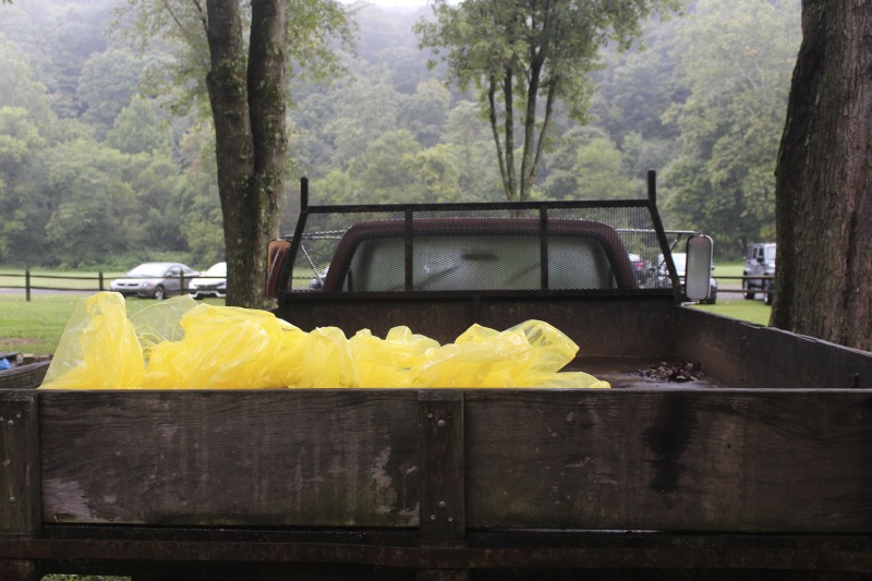 Every summer Wednesday since 1969, members of the Serbian Eastern Orthodox Church Mens Club have hosted a Chicken Blast at the Serbian Picnic Grounds along Kings Creek outside of Weirton, West Virginia. They roast 300-400 chickens per week as a fundraiser for the maintenance of the picnic grounds. The spits, an industrial brick oven, and walk-in coolers were constructed in the 1960s out of material from Weirton Steel by Mens Club members, most of whom were Weirton Steel employees. Each week, the choir also sells pogacha (a type of Serbian bread), haluski or cabbage and noodles, corn on the cob, strudel and other desserts. The bar at the picnic grounds is also open, serving beer and Slivovitz.See the short video and audio documentary about the Chicken Blasts, produced by the West Virginia Folklife Program and West Virginia Public Broadcasting: https://wvfolklife.org/2020/01/27/weirtons-serbian-heritage-is-a-chicken-blast/ https://www.youtube.com/watch?v=XpGF-MFUlhYhttps://soundcloud.com/wvpublicnews/weirtons-serbian-heritage-is-a-chicken-blast