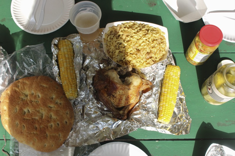 Every summer Wednesday since 1969, members of the Serbian Eastern Orthodox Church Mens Club have hosted a Chicken Blast at the Serbian Picnic Grounds along Kings Creek outside of Weirton, West Virginia. They roast 300-400 chickens per week as a fundraiser for the maintenance of the picnic grounds. The spits, an industrial brick oven, and walk-in coolers were constructed in the 1960s out of material from Weirton Steel by Mens Club members, most of whom were Weirton Steel employees. Each week, the choir also sells pogacha (a type of Serbian bread), haluski or cabbage and noodles, corn on the cob, strudel and other desserts. The bar at the picnic grounds is also open, serving beer and Slivovitz.See the short video and audio documentary about the Chicken Blasts, produced by the West Virginia Folklife Program and West Virginia Public Broadcasting: https://wvfolklife.org/2020/01/27/weirtons-serbian-heritage-is-a-chicken-blast/ https://www.youtube.com/watch?v=XpGF-MFUlhYhttps://soundcloud.com/wvpublicnews/weirtons-serbian-heritage-is-a-chicken-blast