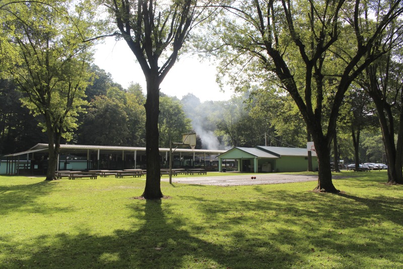 ["Every summer Wednesday since 1969, members of the Serbian Eastern Orthodox Church Mens Club have hosted a Chicken Blast at the Serbian Picnic Grounds along Kings Creek outside of Weirton, West Virginia. They roast 300-400 chickens per week as a fundraiser for the maintenance of the picnic grounds. The spits, an industrial brick oven, and walk-in coolers were constructed in the 1960s out of material from Weirton Steel by Mens Club members, most of whom were Weirton Steel employees. Each week, the choir also sells pogacha (a type of Serbian bread), haluski or cabbage and noodles, corn on the cob, strudel and other desserts. The bar at the picnic grounds is also open, serving beer and Slivovitz.See the short video and audio documentary about the Chicken Blasts, produced by the West Virginia Folklife Program and West Virginia Public Broadcasting: https://wvfolklife.org/2020/01/27/weirtons-serbian-heritage-is-a-chicken-blast/ https://www.youtube.com/watch?v=XpGF-MFUlhYhttps://soundcloud.com/wvpublicnews/weirtons-serbian-heritage-is-a-chicken-blast"]%