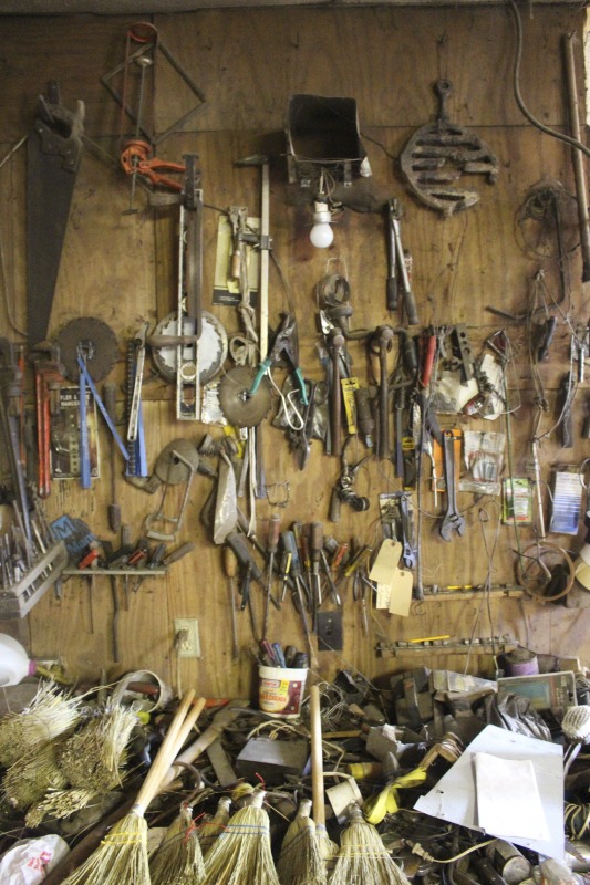 ["James Shaffer, b. 1929, of Charleston Broom and Mop, in Loudendale, WV is one of the last commercial broom makers in the state of West Virginia. He began making brooms at the age of 17 and at the time of the interview, still maintained a shop outside of Charleston. See the short video produced in partnership with West Virginia Public Broadcasting:, James Shaffer, Charleston Broom & Mop Company at https://www.youtube.com/watch?time_continue=1&v=O3lrgTn2hyM and the interview with Jim, Building a Broom by Feel: Jim Shaffer by Emily Hilliard in Southern Cultures fall 2017, Vol. 23, No. 3: Things at http://www.southerncultures.org/article/building-broom-feel-jim-shaffer/"]%