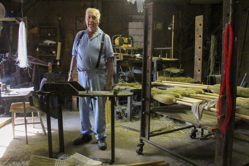 James Shaffer, b. 1929, of Charleston Broom and Mop, in Loudendale, WV is one of the last commercial broom makers in the state of West Virginia. He began making brooms at the age of 17 and at the time of the interview, still maintained a shop outside of Charleston. See the short video produced in partnership with West Virginia Public Broadcasting:, James Shaffer, Charleston Broom & Mop Company at https://www.youtube.com/watch?time_continue=1&v=O3lrgTn2hyM and the interview with Jim, Building a Broom by Feel: Jim Shaffer by Emily Hilliard in Southern Cultures fall 2017, Vol. 23, No. 3: Things at http://www.southerncultures.org/article/building-broom-feel-jim-shaffer/