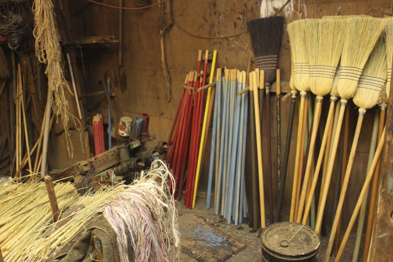 ["James Jim Shaffer, b. 1929, of Charleston Broom and Mop, in Loudendale, WV is one of the last commercial broom makers in the state of West Virginia. He began making brooms at the age of 17 and at the time of the interview, still maintained a shop outside of Charleston. See the short video produced in partnership with West Virginia Public Broadcasting:, James Shaffer, Charleston Broom & Mop Company at https://www.youtube.com/watch?time_continue=1&v=O3lrgTn2hyM  See the post on the West Virginia Folklife Program blog: https://wvfolklife.org/2017/03/30/building-a-broom-by-feel-an-interview-with-james-shaffer/Read the interview with Jim, Building a Broom by Feel: Jim Shaffer by Emily Hilliard in Southern Cultures fall 2017, Vol. 23, No. 3: Things at http://www.southerncultures.org/article/building-broom-feel-jim-shaffer/"]%