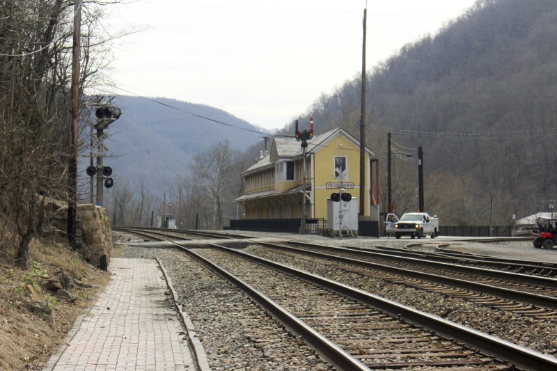 Thurmond is a former boom town on the New River in Fayette County, West Virginia. The town is on the National Register of Historic Places, is part of the New River Gorge National Park and Preserve, and is an Amtrak stop. In 1986, the John Sayles film Matewan was filmed in Thurmond. Learn more about Thurmond on the New River National Park and Preserve website: https://www.nps.gov/neri/learn/historyculture/thurmond.htmAnd via e-WV: https://www.wvencyclopedia.org/articles/721