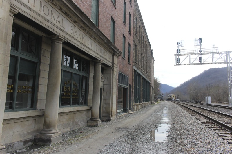 Thurmond is a former boom town on the New River in Fayette County, West Virginia. The town is on the National Register of Historic Places, is part of the New River Gorge National Park and Preserve, and is an Amtrak stop. In 1986, the John Sayles film Matewan was filmed in Thurmond. Learn more about Thurmond on the New River National Park and Preserve website: https://www.nps.gov/neri/learn/historyculture/thurmond.htmAnd via e-WV: https://www.wvencyclopedia.org/articles/721