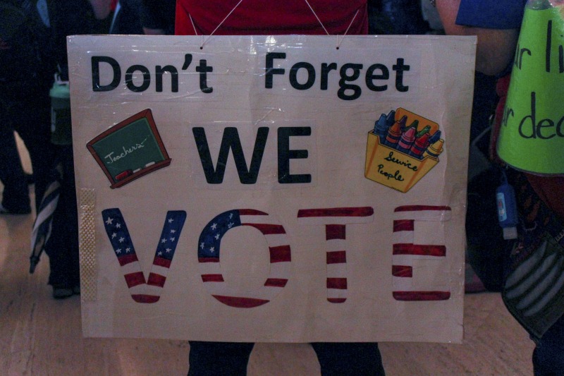 ["On February 22, 2018, thousands of West Virginia public school teachers and school service employees walked out of their classrooms in what would become a nine-day statewide strike. Teachers demands included a 5% raise and affordable healthcare coverage through the West Virginia Public Employees Insurance Agency or PEIA. These photos are part of a series of photos, videos, and interviews documenting the labor lore and expressive culture of the 2018 and 2019 West Virginia Teachers Strike.For more information on the 2018 and 2019 West Virginia Teachers Strike visit e-WV: https://www.wvencyclopedia.org/articles/2454"]%