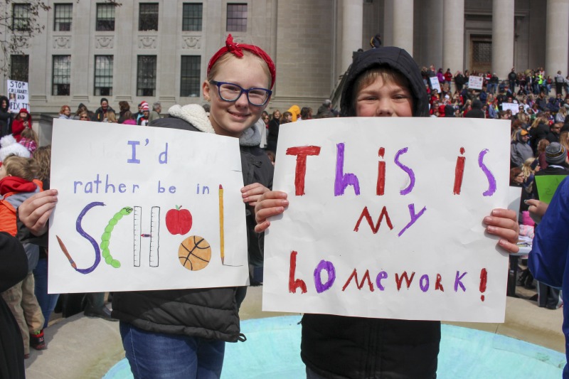 ["On February 22, 2018, thousands of West Virginia public school teachers and school service employees walked out of their classrooms in what would become a nine-day statewide strike. Teachers demands included a 5% raise and affordable healthcare coverage through the West Virginia Public Employees Insurance Agency or PEIA. These photos are part of a series of photos, videos, and interviews documenting the labor lore and expressive culture of the 2018 and 2019 West Virginia Teachers Strike.For more information on the 2018 and 2019 West Virginia Teachers Strike visit e-WV: https://www.wvencyclopedia.org/articles/2454"]%