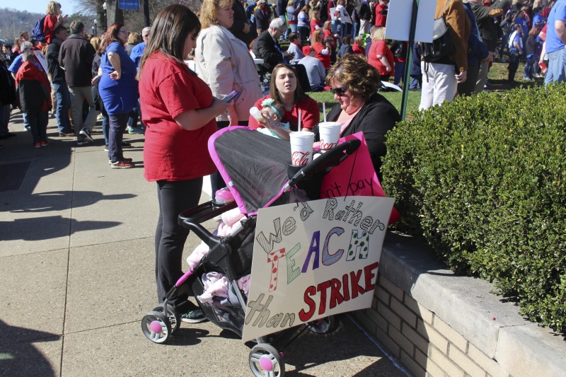 On February 22, 2018, thousands of West Virginia public school teachers and school service employees walked out of their classrooms in what would become a nine-day statewide strike. Teachers demands included a 5% raise and affordable healthcare coverage through the West Virginia Public Employees Insurance Agency or PEIA. These photos are part of a series of photos, videos, and interviews documenting the labor lore and expressive culture of the 2018 and 2019 West Virginia Teachers Strike.For more information on the 2018 and 2019 West Virginia Teachers Strike visit e-WV: https://www.wvencyclopedia.org/articles/2454