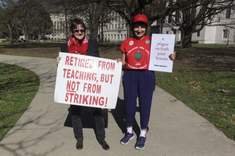 ["On February 22, 2018, thousands of West Virginia public school teachers and school service employees walked out of their classrooms in what would become a nine-day statewide strike. Teachers demands included a 5% raise and affordable healthcare coverage through the West Virginia Public Employees Insurance Agency or PEIA. These photos are part of a series of photos, videos, and interviews documenting the labor lore and expressive culture of the 2018 and 2019 West Virginia Teachers Strike.For more information on the 2018 and 2019 West Virginia Teachers Strike visit e-WV: https://www.wvencyclopedia.org/articles/2454"]%