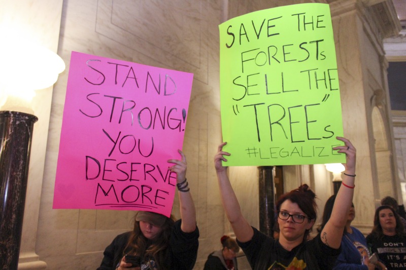 ["On February 22, 2018, thousands of West Virginia public school teachers and school service employees walked out of their classrooms in what would become a nine-day statewide strike. Teachers demands included a 5% raise and affordable healthcare coverage through the West Virginia Public Employees Insurance Agency or PEIA. These photos are part of a series of photos, videos, and interviews documenting the labor lore and expressive culture of the 2018 and 2019 West Virginia Teachers Strike.For more information on the 2018 and 2019 West Virginia Teachers Strike visit e-WV: https://www.wvencyclopedia.org/articles/2454"]%