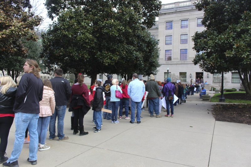 On February 22, 2018, thousands of West Virginia public school teachers and school service employees walked out of their classrooms in what would become a nine-day statewide strike. Teachers demands included a 5% raise and affordable healthcare coverage through the West Virginia Public Employees Insurance Agency or PEIA. These photos are part of a series of photos, videos, and interviews documenting the labor lore and expressive culture of the 2018 and 2019 West Virginia Teachers Strike.For more information on the 2018 and 2019 West Virginia Teachers Strike visit e-WV: https://www.wvencyclopedia.org/articles/2454