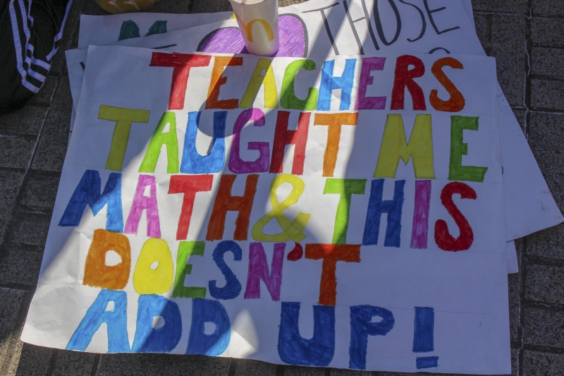 ["On February 22, 2018, thousands of West Virginia public school teachers and school service employees walked out of their classrooms in what would become a nine-day statewide strike. Teachers demands included a 5% raise and affordable healthcare coverage through the West Virginia Public Employees Insurance Agency or PEIA. These photos are part of a series of photos, videos, and interviews documenting the labor lore and expressive culture of the 2018 and 2019 West Virginia Teachers Strike.For more information on the 2018 and 2019 West Virginia Teachers Strike visit e-WV: https://www.wvencyclopedia.org/articles/2454"]%