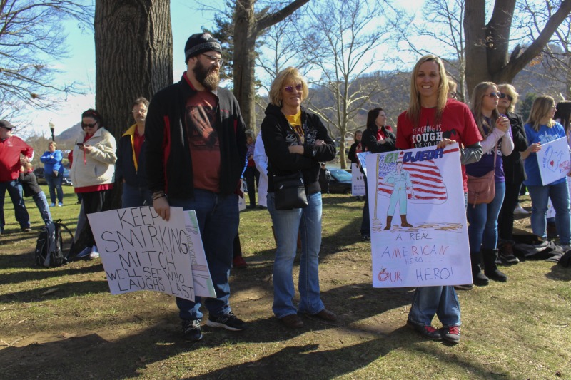 ["On February 22, 2018, thousands of West Virginia public school teachers and school service employees walked out of their classrooms in what would become a nine-day statewide strike. Teachers demands included a 5% raise and affordable healthcare coverage through the West Virginia Public Employees Insurance Agency or PEIA. These photos are part of a series of photos, videos, and interviews documenting the labor lore and expressive culture of the 2018 and 2019 West Virginia Teachers Strike.For more information on the 2018 and 2019 West Virginia Teachers Strike visit e-WV: https://www.wvencyclopedia.org/articles/2454"]%