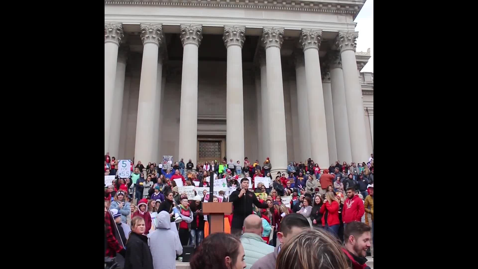 ["On February 22, 2018, thousands of West Virginia public school teachers and school service employees walked out of their classrooms in what would become a nine-day statewide strike. Teachers demands included a 5% raise and affordable healthcare coverage through the West Virginia Public Employees Insurance Agency or PEIA. These photos are part of a series of photos, videos, and interviews documenting the labor lore and expressive culture of the 2018 and 2019 West Virginia Teachers Strike.For more information on the 2018 and 2019 West Virginia Teachers Strike visit e-WV: https://www.wvencyclopedia.org/articles/2454"]%