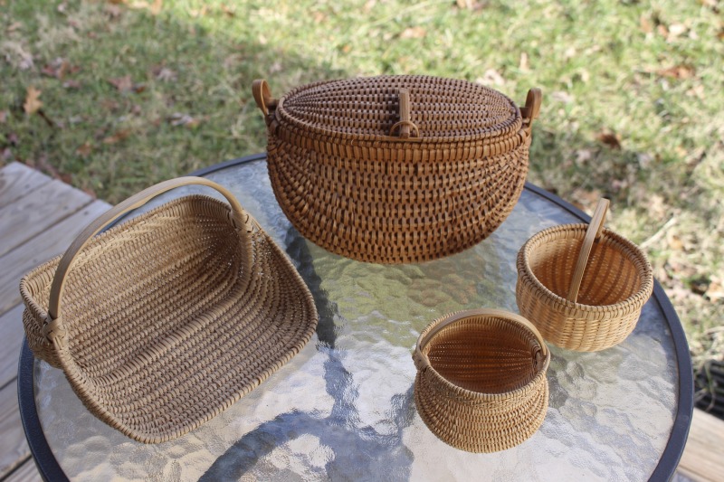 Aaron (Ike) Yakim (b. 1949, Charleroi, PA) and Cynthia W. Taylor (b. 1950, Virginia) are traditional white oak basket makers living in Parkersburg, West Virginia. Yakim learned the art form in the late 70s from 5th generation West Virginia basket maker, Oral "Nick" Nicholson of Doddridge County. Yakim and Taylor, who work from live tree-to-basket, are not regularly making baskets currently due to the intense labor required as well as the scarcity of suitable white oak trees. Yakim has produced over 2,500 baskets, several of which are included in the Smithsonian Museum of American Arts collection. Learn more via the Smithsonian Museum of American Art: https://americanart.si.edu/artist/aaron-yakim-27916And via Cedar Creek Gallery: http://cedarcreekgallery.com/album/yakim_taylor.html